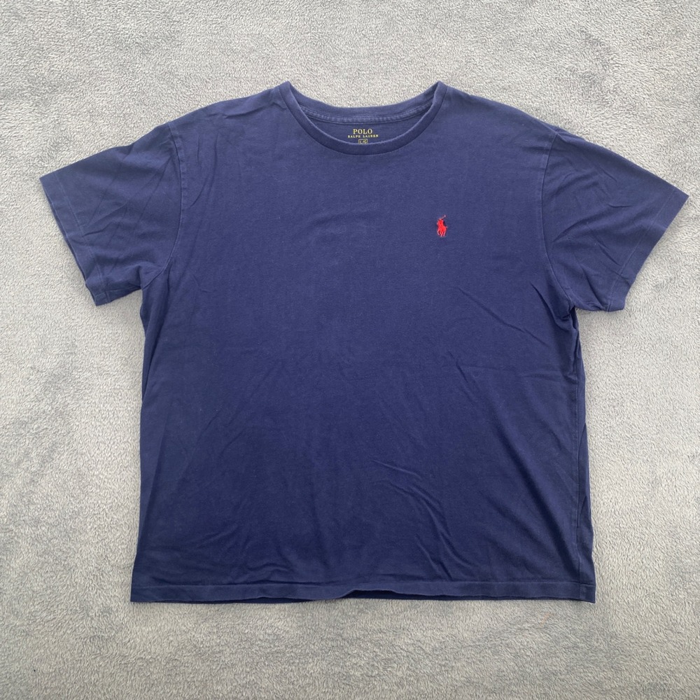 Polo Ralph Lauren T-Shirt Mens Large Navy Blue Short Sleeve Pony Logo